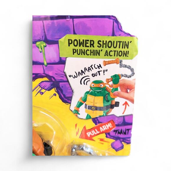 Teenage Mutant Ninja Turtles Mutant Mayhem Michelangelo Shouts Figure Action New - Picture 8 of 9